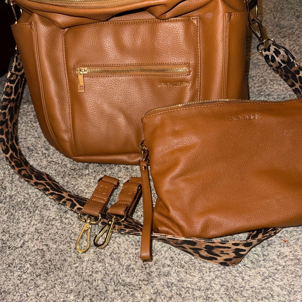Fawn Design The Original Diaper Bag - Brown - Full Set Incuded